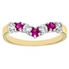 9ct Yellow Gold Ruby Wishbone Eternity Ring - sizes J