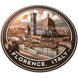Florence Italy Souvenir Die-Cut Flat Decorative Flat Magnet