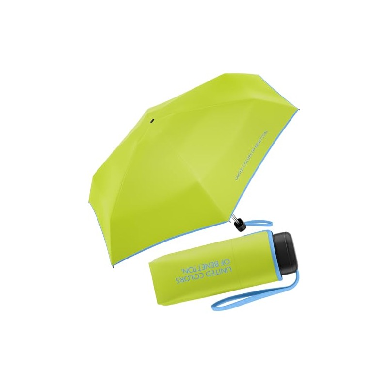 Benetton Pocket Umbrella Ultra Mini Flat Solid, Acid Lime
