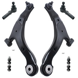 Detroit Axle - 6pc Front End Kit for 2001-2010 Chrysler PT Cruiser, 2000-2005 Dodge Neon, 2000-2001 Plymouth Neon, 2 Lower Control Arms w/Ball Joints 2 Outer Tie Rods 2 Sway Bar Links Replacement