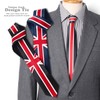 M.H.A.style 9089 Men's Necktie, Union Jack, Patterned Necktie, Casual, a.