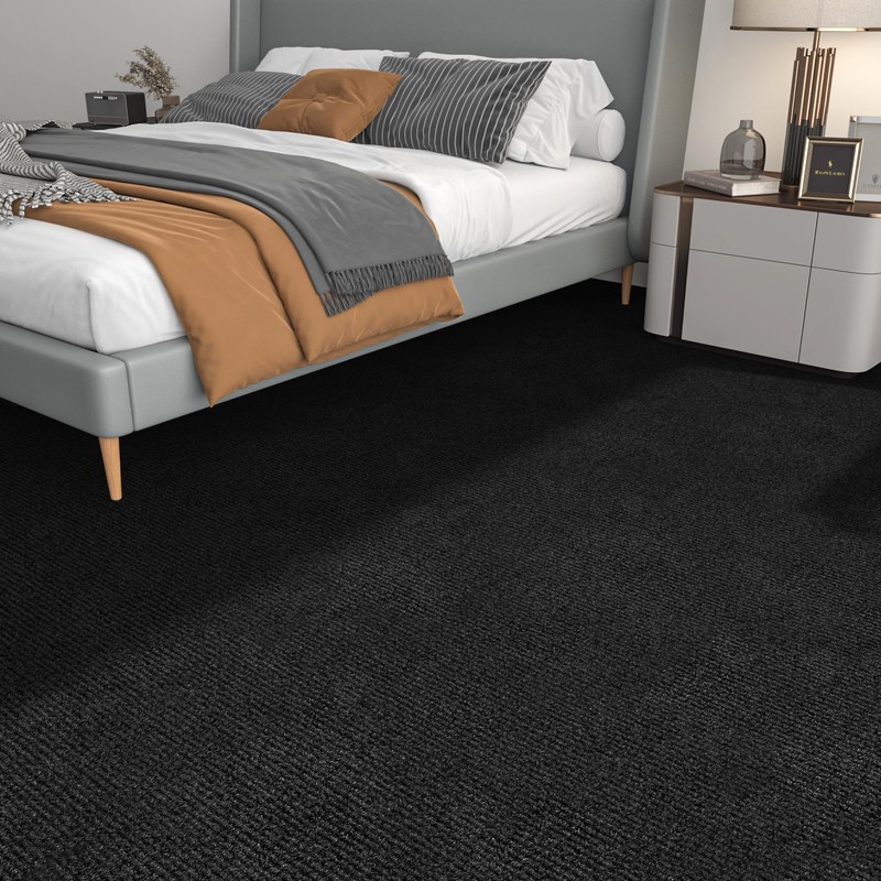 FunStick 24"x160" Large Black Carpet Roll with Padding Attached for