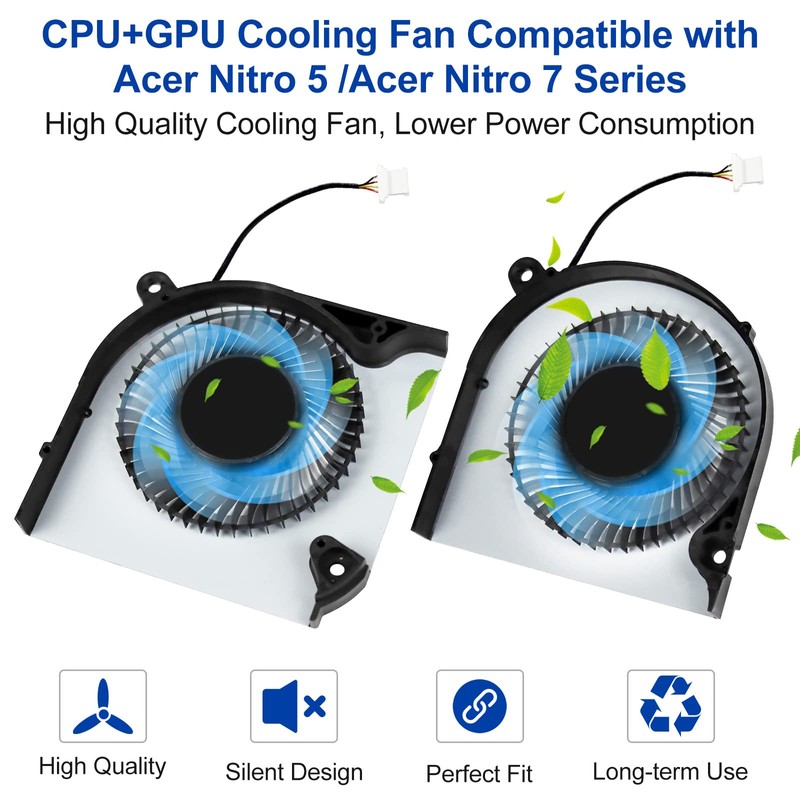 S-Union New CPU+GPU Cooling Fan Replacement for Nitro 5 AN515-43,
