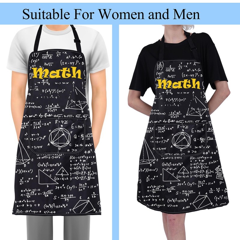 FUSTMW Math Apron with Pockets Math Gifts for Math Teacher