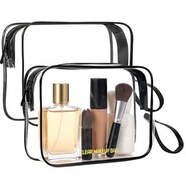 Icramsy Clear Makeup Bag - TSA Approved Travel Toiletry Case