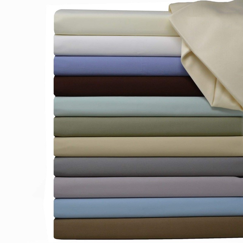 Royal Hotel Top-Split-King: Adjustable King Bed Sheets 4PC Solid Sea