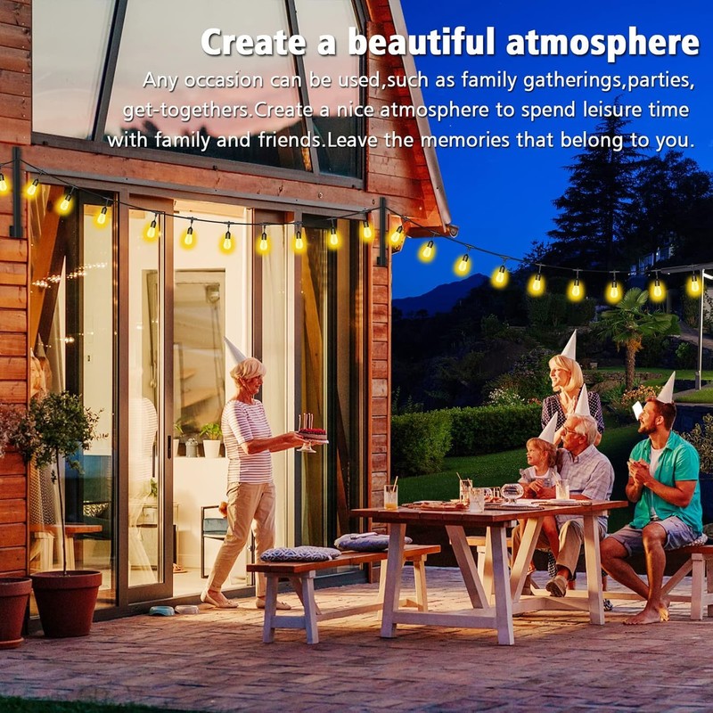 SINLEY 2.8Ft String Light Poles 4 Pack,Light Poles for Outside