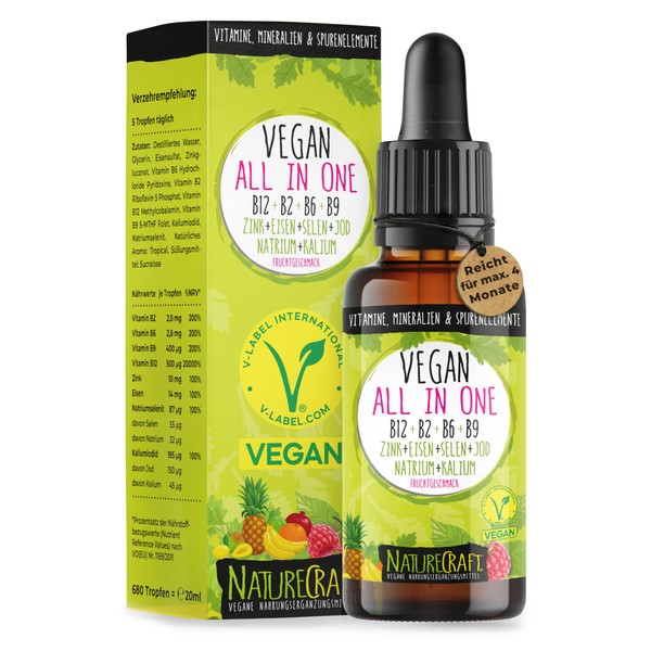Vegan All-in-One Drops - Vitamin B12 + B2 + B6