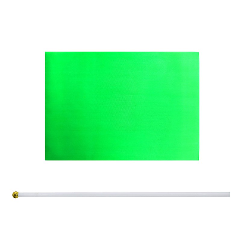 WXTWK 50 Pack Solid Green Flag Small Mini Plain Green