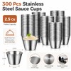 NIMBLOOM 300 Pack Stainless Steel Sauce Cups, 2.5 oz Stackable