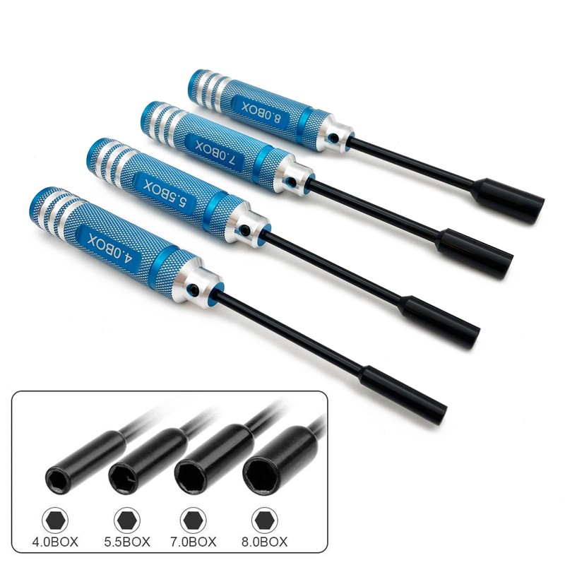 Ismosm 4Pcs Nut Driver Set RC Tool Set Hex Nut