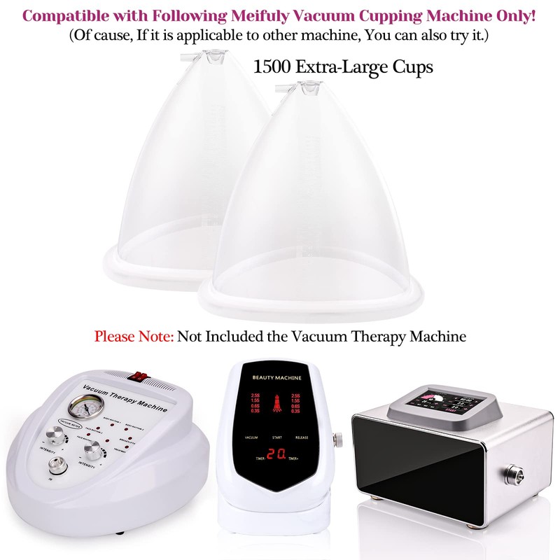 1500ML Vacuum Therapy Machine Cups, Extra-Large Vacuum Cupping Machine Cups