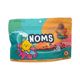 Noms Bursts Gummy Candy, Li Hing and Lemon Peel Flavor, 4.9 oz Resealable Bag