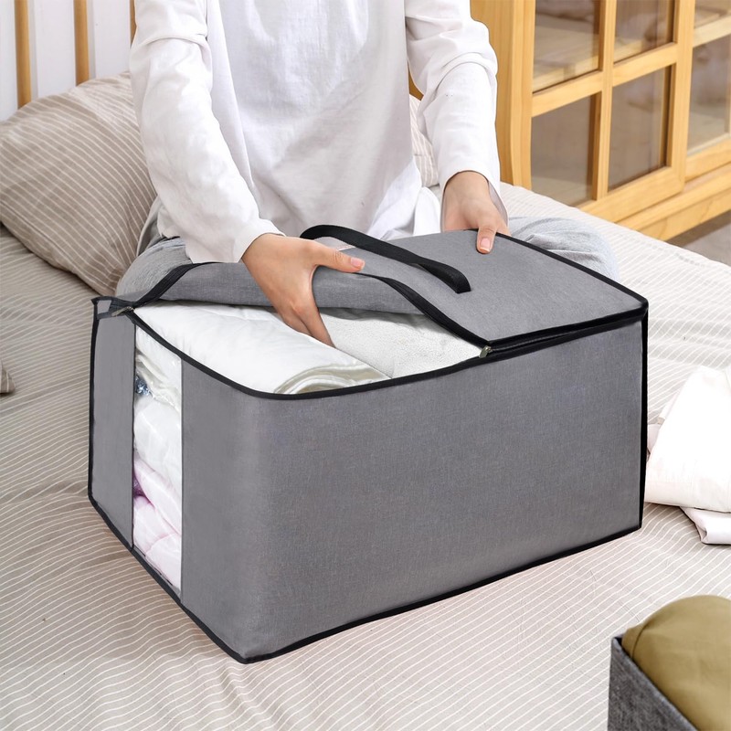 MISSLO Thick Over Size Storage Bag, Folding Organizer Bag, Under