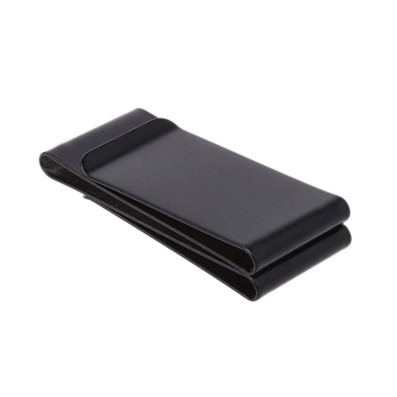 caralin Stainless Steel Slim Double-Sided Money Clip Purse Wallet Credit