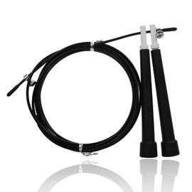 SOWBUD Weighted Skipping Rope, Black Speed Skipping Ropes for Primary and Middle School Students with Anti-Slip Handler, Made from PEV Material, Suitable for Exercise Boxing Indoor Workouts