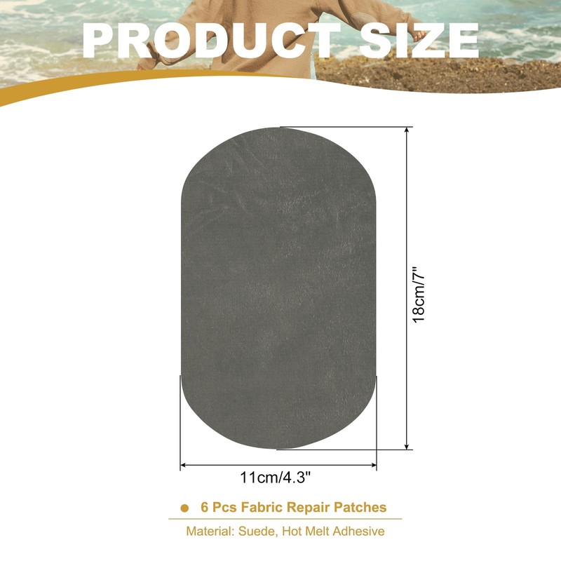 PATIKIL Iron-on Patches 11 x 18 cm, 6 Pack Oval