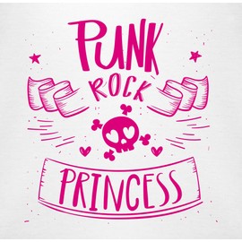 Shirtracer - Baby Bib - Sayings - Punk Rock Princess, 2 White