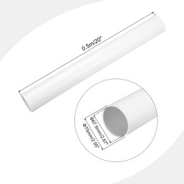 MECCANIXITY 3 Inch PVC Rigid Tube Round Pipe 67.8mm ID 75mm OD 500mm White High Impact for Water Pipe, Crafts, Decoration, Cable Sleeve