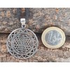 Kiss of Leather Sri Yantra Pendant 925 Sterling Silver No.