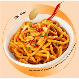 XCVFDVOR Japanese Udon Noodles, Thick and Chewy, Suitable for Stir-fried Noodles, Mixed Noodles, Hot Pot, No Soup, Easy to Cook, 6 Packs, 7 Ounces Each