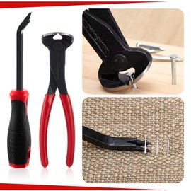 WILLBOND 3 Pcs Upholstery Staple Remover Tools Set Including End Cutting Plier, Staple Puller, Tack Lifter Nail Puller and Staple Remover Tool Set for Furniture Floor Wall Car Photo Frame