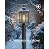 Solar Post Lights Outdoor, 17" Dusk to Dawn Lamp Posts