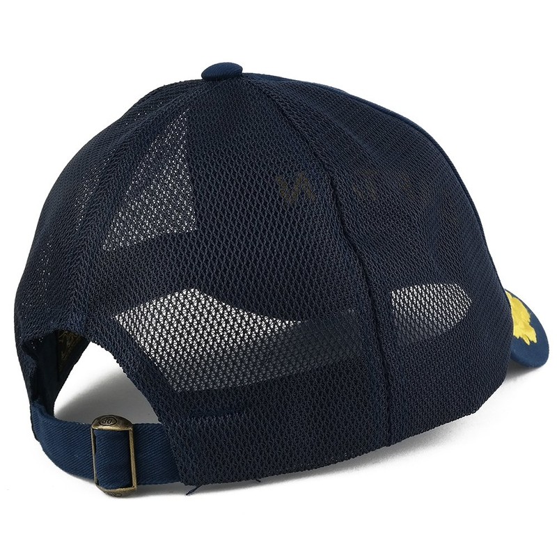 Capitán y hojas de roble bordado algodón suave de malla