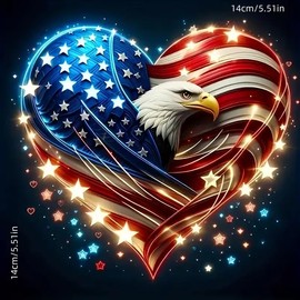 American Flag Eagle PVC Vinyl Car Decals Stickers Waterproof Self-Adhesive Decals for Cars, Laptops, Trucks, Motorcycles Wall Window Luggage Scratch Cover Door Decor Sticker