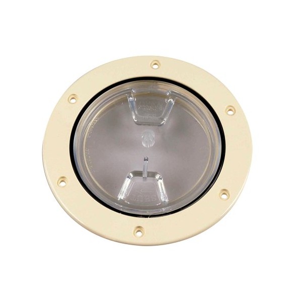 BECKSON MARINE DP40-N-C Beckson 4" Clear Center Screw-Out Deck Plate