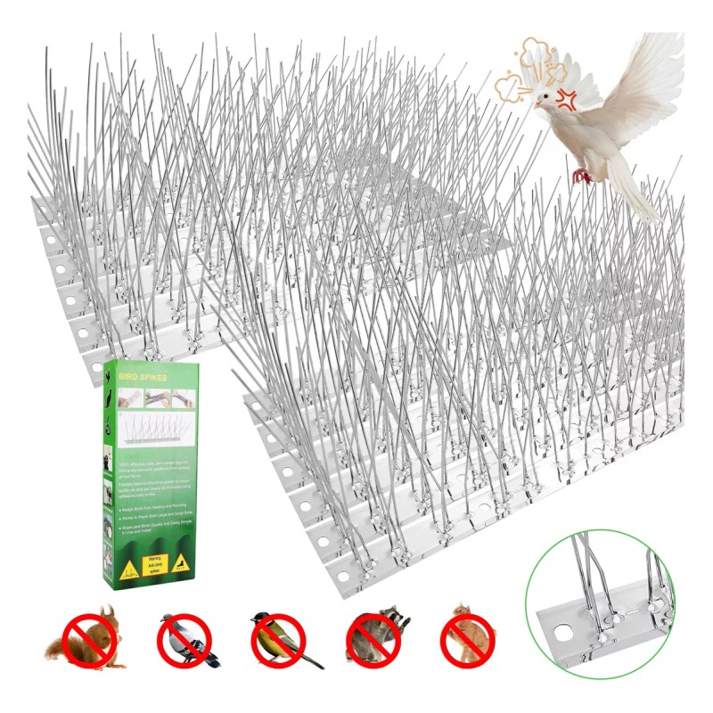 HomeChi 12 Pcs Púas Antipalomas Y Aves Caja Con Lineales