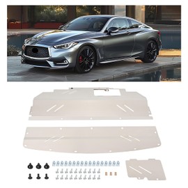 KUAFU Engine Splash Shield Compatible with 2014-Up Infiniti Q50 RWD 2016-2022 Infiniti Q60 RWD Under Cover Aluminium