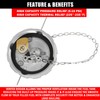 Vitonsbay Locking Fuel Cap,3" Nominal，Vented,Aluminum Fuel Cap Fit for Kenworth