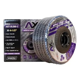 AXTECH Disco Laminado 4-1/2 G/60 Para Desbaste Y Pulido 50pz