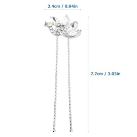 OATIPHO 4pcs Rhinestone Hairpins Set for Women Elegant Bridal Hair Accessories U Shaped Wedding Hair Clips for Buns Updos for Brides Bridesmaids