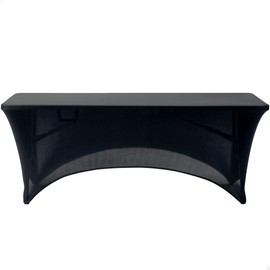 Aktive 61545 - Copertura per tavolo da giardino nera | Protezione elastica per tavolo 180x61x76cm | Copertura per mobili da giardino ad alta resistenza con fissaggio rinforzato