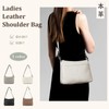 MFFOR Women's Genuine Leather Shoulder Bag, Crossbody Bag with Many