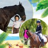 4 Pieces Horse Fly Mask with Ears Protection Horse Mask