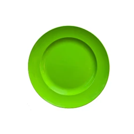 Harfield Green Pack of 4 Children's Dinner Dessert Plates 21.5cm Reusable BPA Free Plastic Shatterproof Tableware (Green)