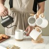 Large Ceramic Coffee Mugs Set - 15 OZ Porcelain Coffee
