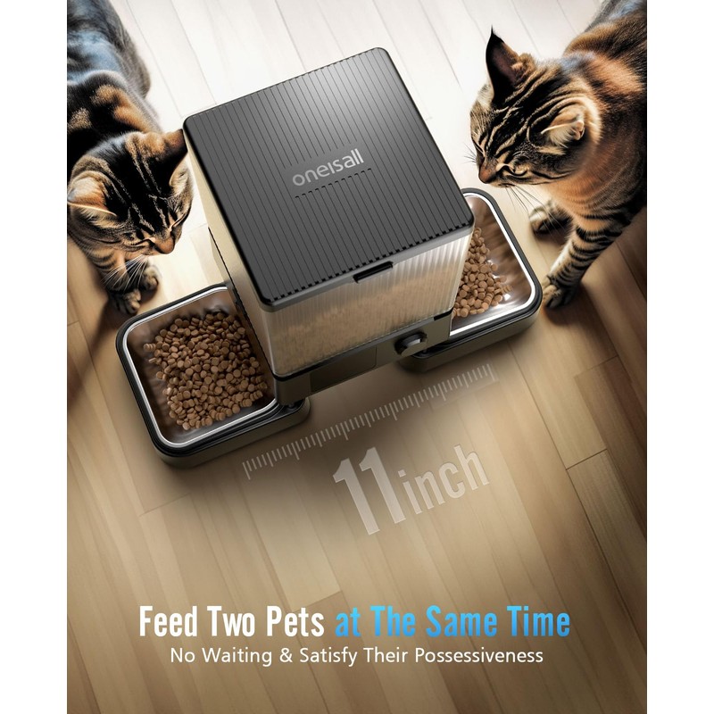 oneisall Automatic Cat Feeder with 5G WiFi, Automatic Cat Food