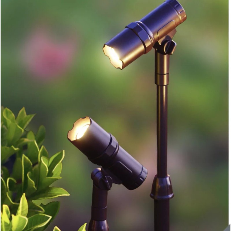 Smartyard, 2 Pk LED Solar Spotlights Floodlights, Walkway Landscape Garden