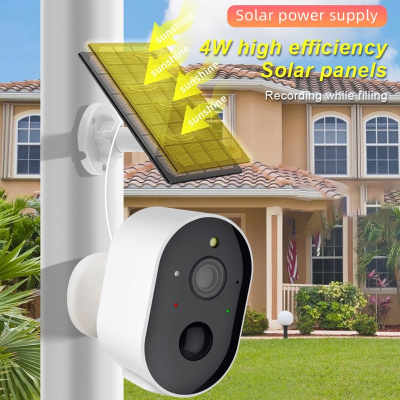 YUEKU Solar Power Smart Spotlight Surveillance WiFi Camera Wireless Outdoor