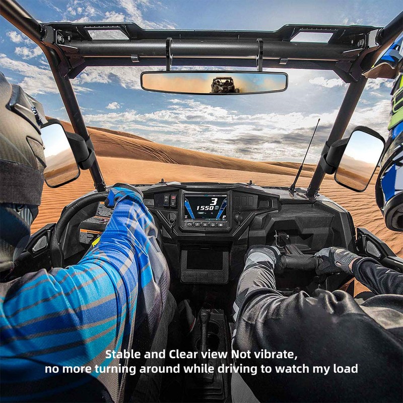 UTV Side Mirrors with 1.75" -2" Roll Bar Cage, UTV