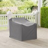Pemberly Row Contemporary Patio Polyester Fabric Chair Cover in Gray