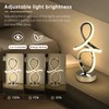 Modern RGB Table Lamps, LED Spiral Table Lamp, Silver Bedside