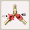 Bwintech 2 Pcs 10mm 3 Way Brass Hose Barb Ball