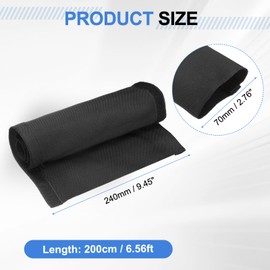 uxcell Hook and Loop Cable Management Sleeves, 6.6ft x 2.8 Inch Flexible Cable Wrap Covers Wire Hider, Cord Organizer and Cable Protectors for Desk TV Computer, Black