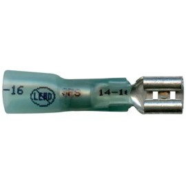 MJK Deals Heat Shrink & Solder Female Spade Connector 16-14 Gauge Made in USA - 10 Pack