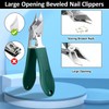 3 Piece Anti-Splash Nail Clippers Set - Wide Jaw &